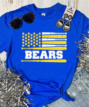 Load image into Gallery viewer, Custom bat baseball team tee (customize for your school)!