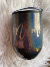 Load image into Gallery viewer, Iridescent Engraved Wine Tumblers (multiple designs)