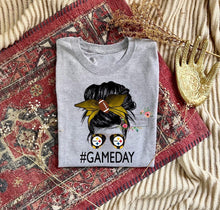 Load image into Gallery viewer, Messy Bun Game Day Tee (multiple teams)