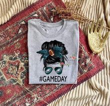 Load image into Gallery viewer, Messy Bun Game Day Tee (multiple teams)