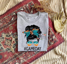 Load image into Gallery viewer, Messy Bun Game Day Tee (multiple teams)
