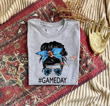 Load image into Gallery viewer, Messy Bun Game Day Tee (multiple teams)