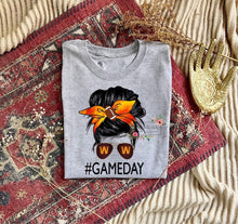 Load image into Gallery viewer, Messy Bun Game Day Tee (multiple teams)