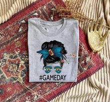 Load image into Gallery viewer, Messy Bun Game Day Tee (multiple teams)
