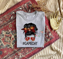 Load image into Gallery viewer, Messy Bun Game Day Tee (multiple teams)