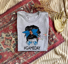 Load image into Gallery viewer, Messy Bun Game Day Tee (multiple teams)