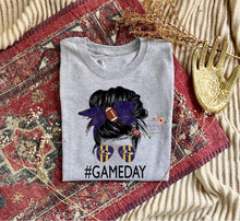 Load image into Gallery viewer, Messy Bun Game Day Tee (multiple teams)