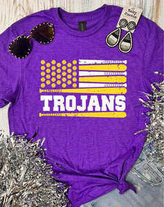 Custom bat baseball team tee (customize for your school)!