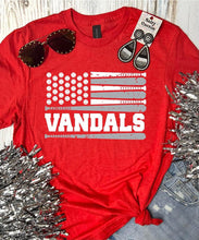 Load image into Gallery viewer, Custom bat baseball team tee (customize for your school)!

