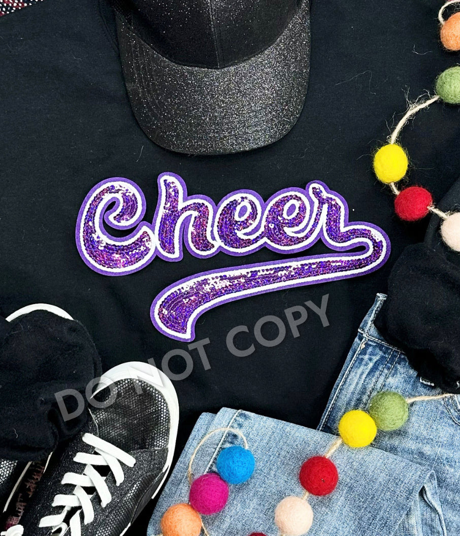 Cheer patch sweatshirt