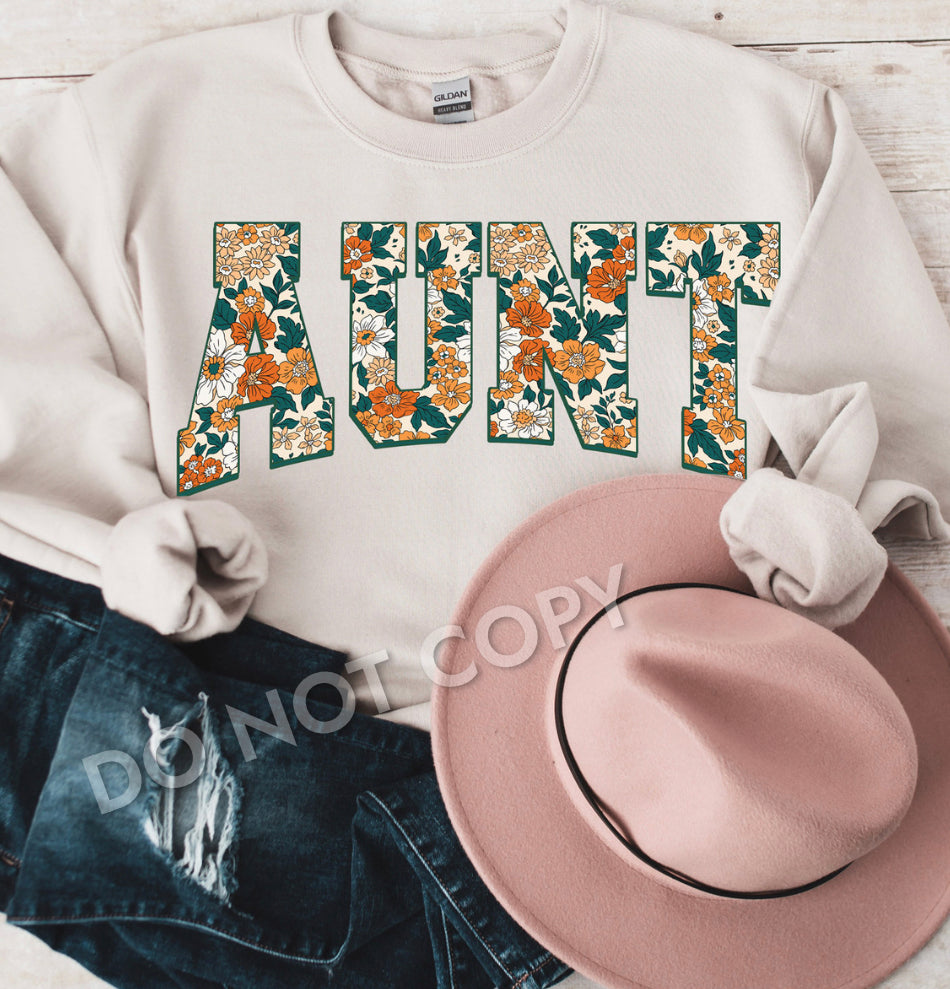 Aunt  (floral letters)