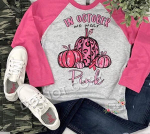 In October We Wear Pink (Ribbon Pumpkins)