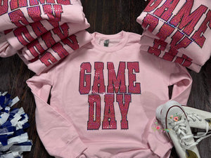 Pink Game Day Spangled Sweatshirt