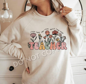 Floral Teacher Tee
