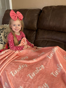 Customized fleece blankets