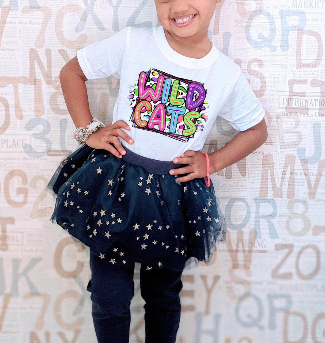 School Spirit Custom Tee (rainbow leopard)