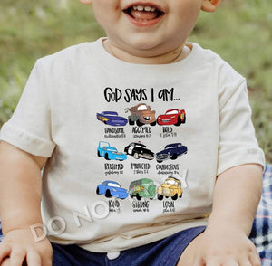 God Says I Am Kids Tee (multiple designs)