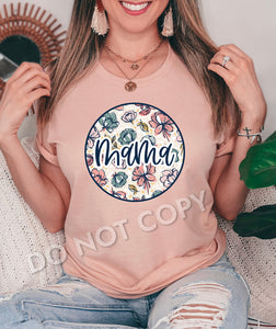 Mama floral circle