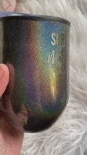 Load and play video in Gallery viewer, Iridescent Engraved Wine Tumblers (multiple designs)

