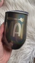 Load and play video in Gallery viewer, Iridescent Engraved Wine Tumblers (multiple designs)

