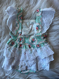Mint Polka Dot Romper