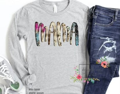 Snake print mama tee