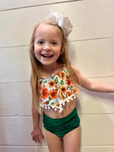 Load image into Gallery viewer, Green Sunflower Swim Suit
