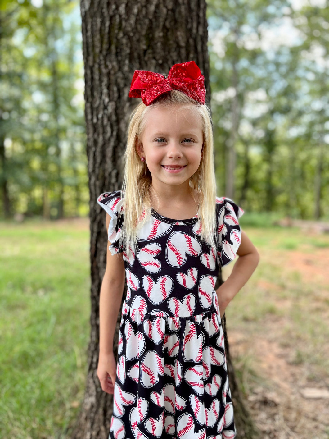 Baseball heart dress