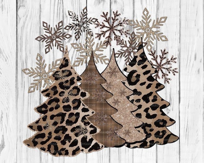 Leopard trees and snowflakes tee