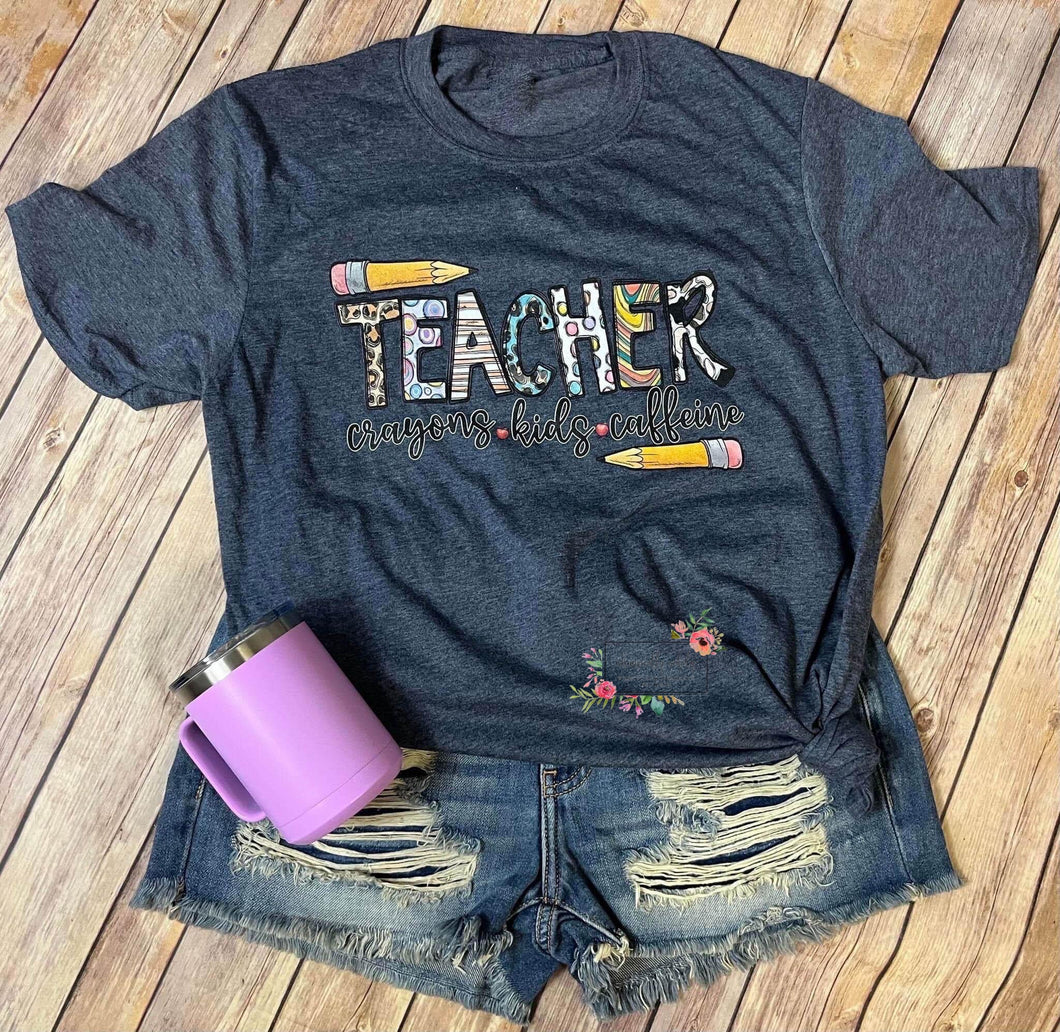 Crayons-kids-caffeine teacher