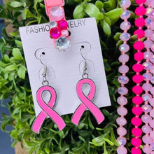 Load image into Gallery viewer, Breast Cancer Awareness Earrings/Bracelet
