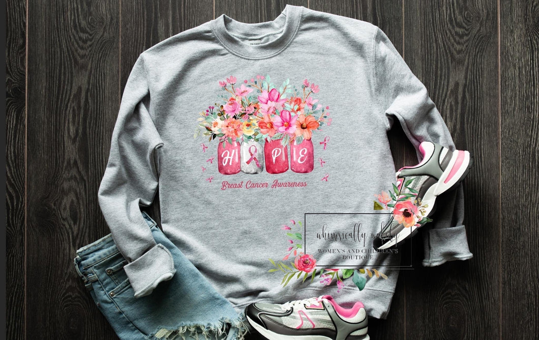 Breast cancer flowers