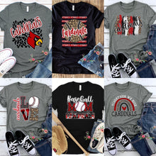 Load image into Gallery viewer, Cardinal baseball tees
