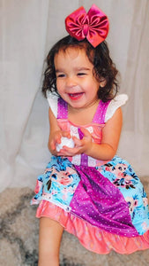 Purple Polka Dot/Floral Dress