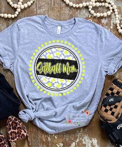 Softball Mom (leopard circle)
