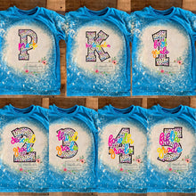 Load image into Gallery viewer, Tie dye bleached grade shirts (Pre-k thru 6th)
