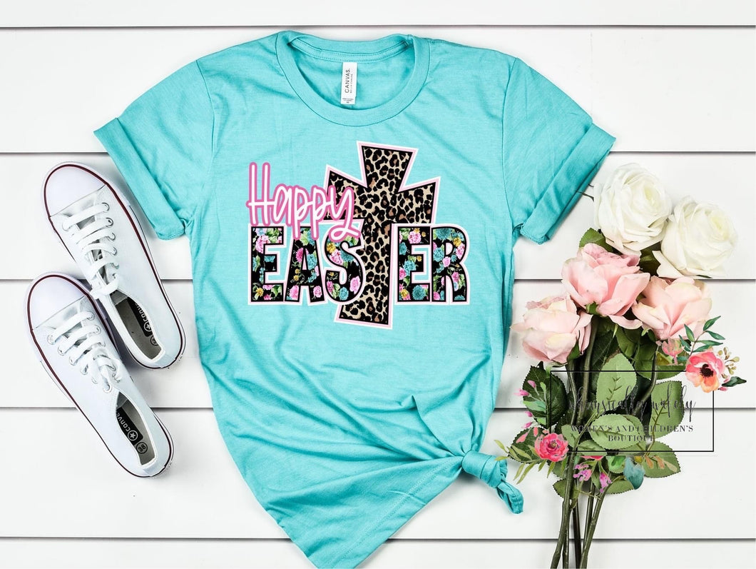 Happy Easter cross tee