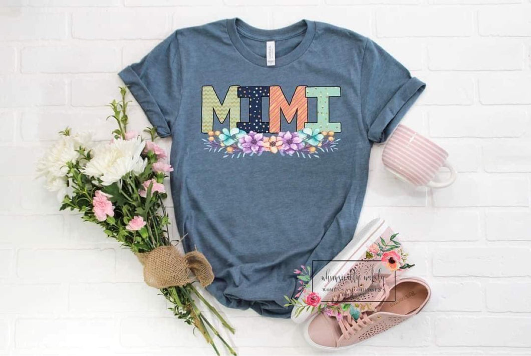 Mimi custom floral tee