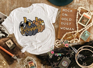 Patterned pumpkin tee (blessed)