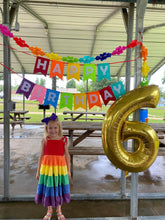 Load image into Gallery viewer, Rainbow twirl dress
