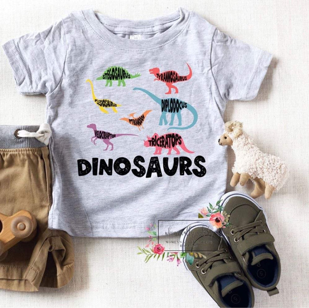 Dinosaur names tee