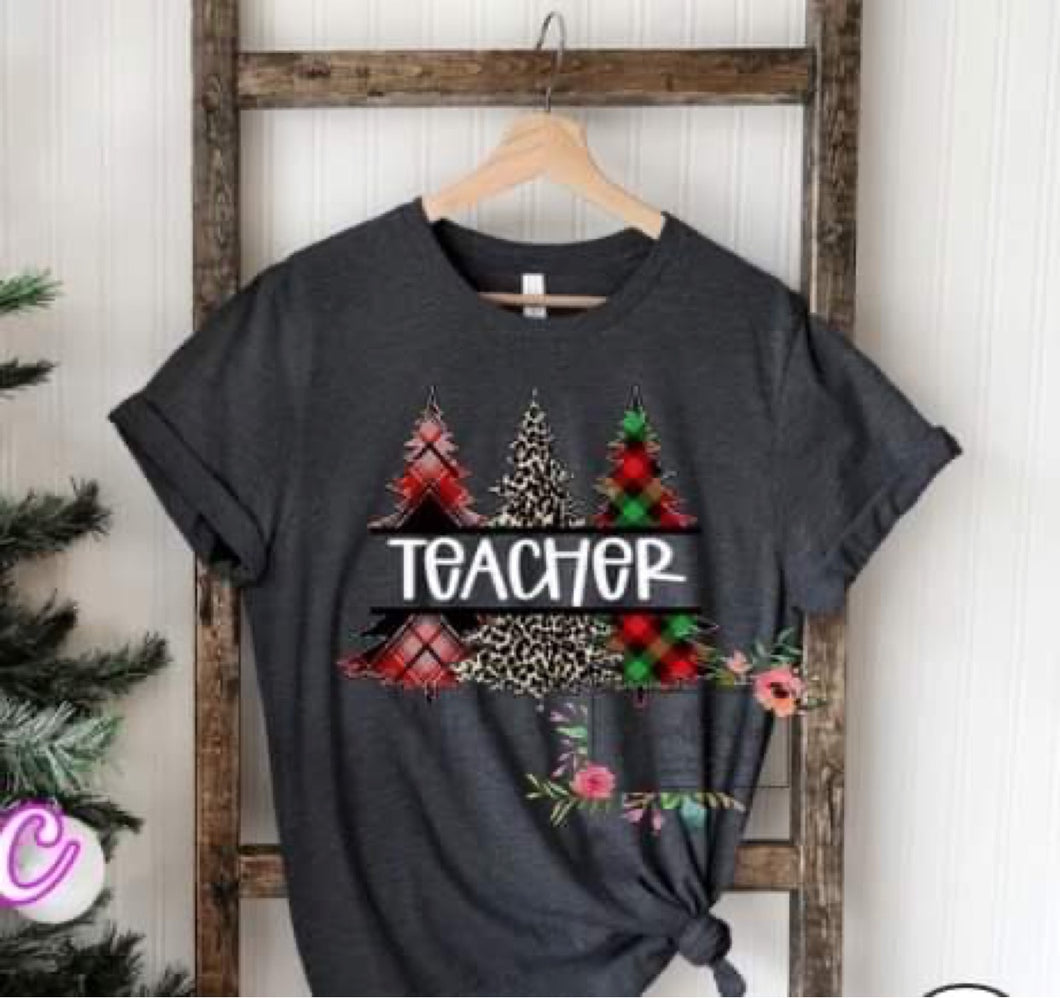 Christmas tree personalized tee