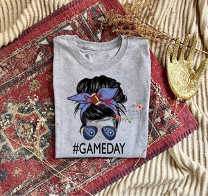 Messy Bun Game Day Tee (multiple teams)