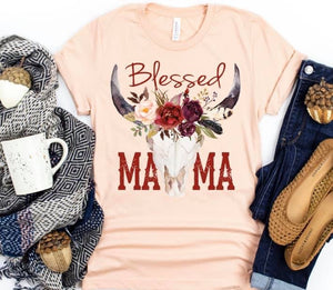 Blessed mama bull skull