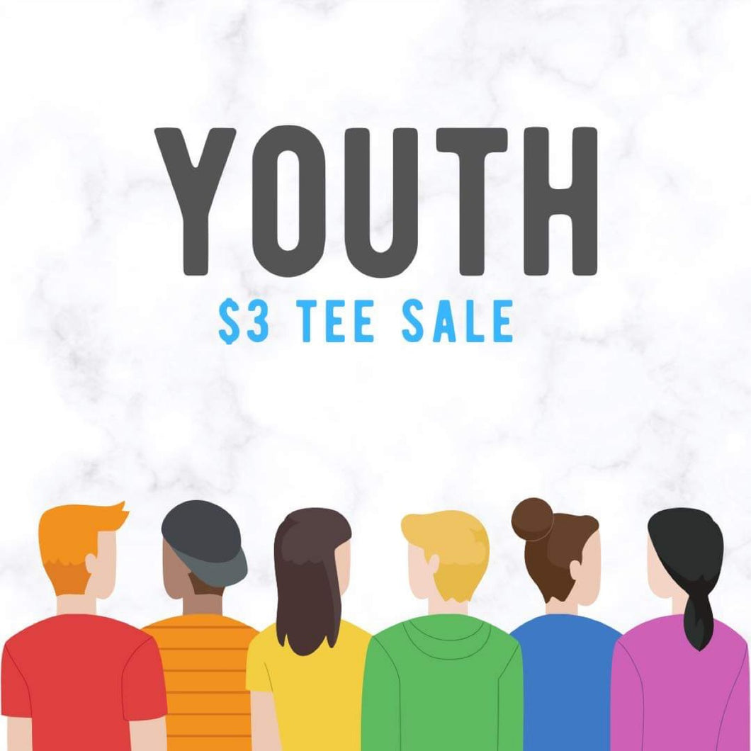 $3 Youth Tee Sale