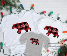 Load image into Gallery viewer, Papa bear mama bear baby bear Christmas tees
