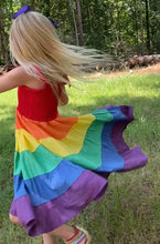 Load image into Gallery viewer, Rainbow twirl dress
