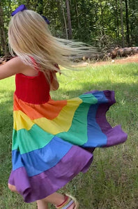 Rainbow twirl dress