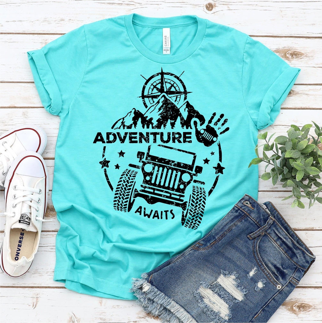 Adventure awaits tee