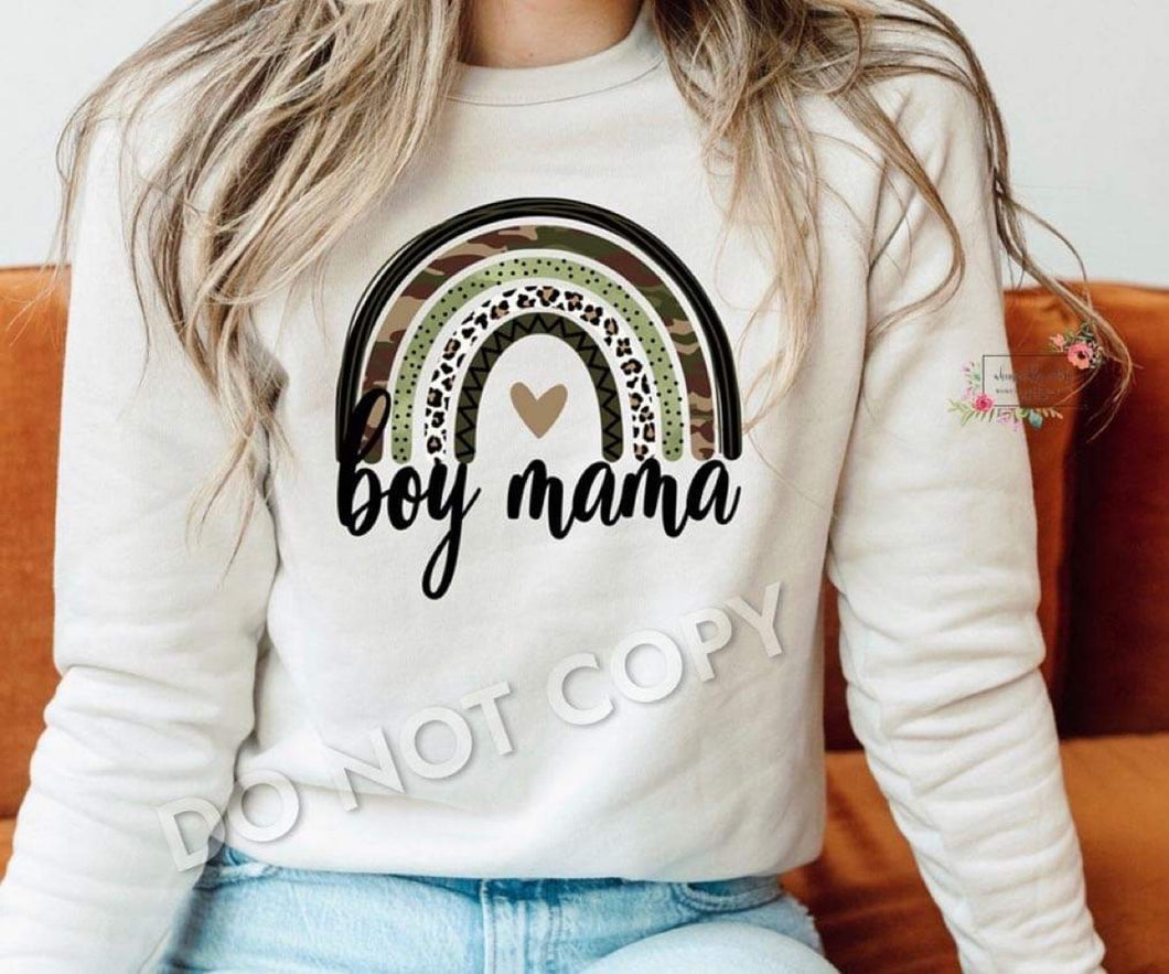 Boy Mama (camo rainbow)